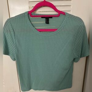 Forever 21 green crop top size medium